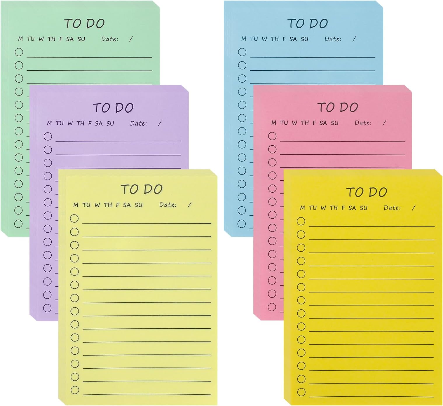 6 Pack to Do List Pad