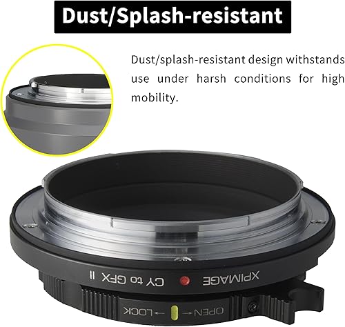 Miniatura 5 de Anillo adaptador de montaje de lente para lente Contax Yashica CY a cámara Fujifilm GFX GFX50 GFX100