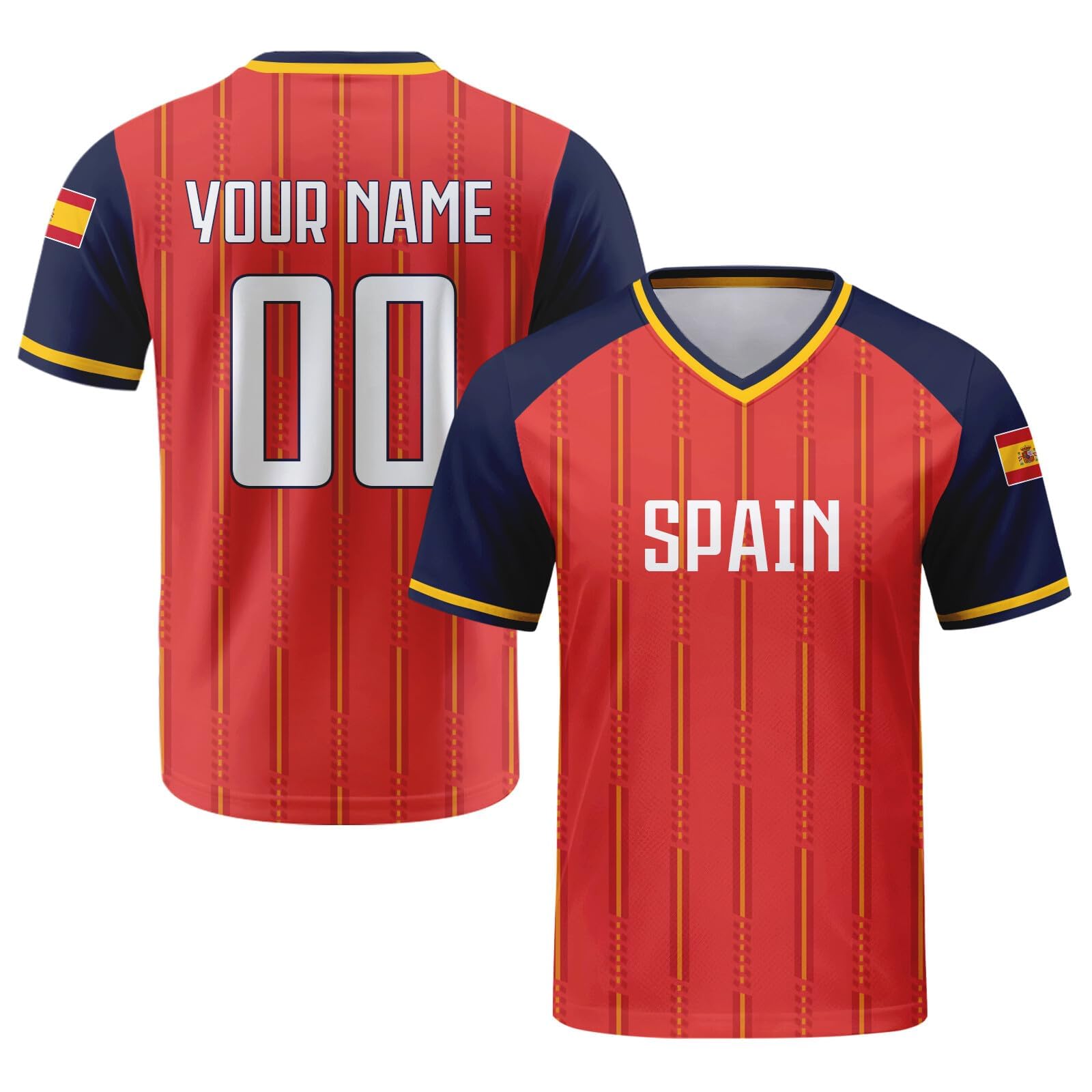 Custom 2026 National Soccer Jersey for Men Personalised Football Team Uniforms Jerseys Shirts Women Unisex A12 Spain Jerseys — image 1