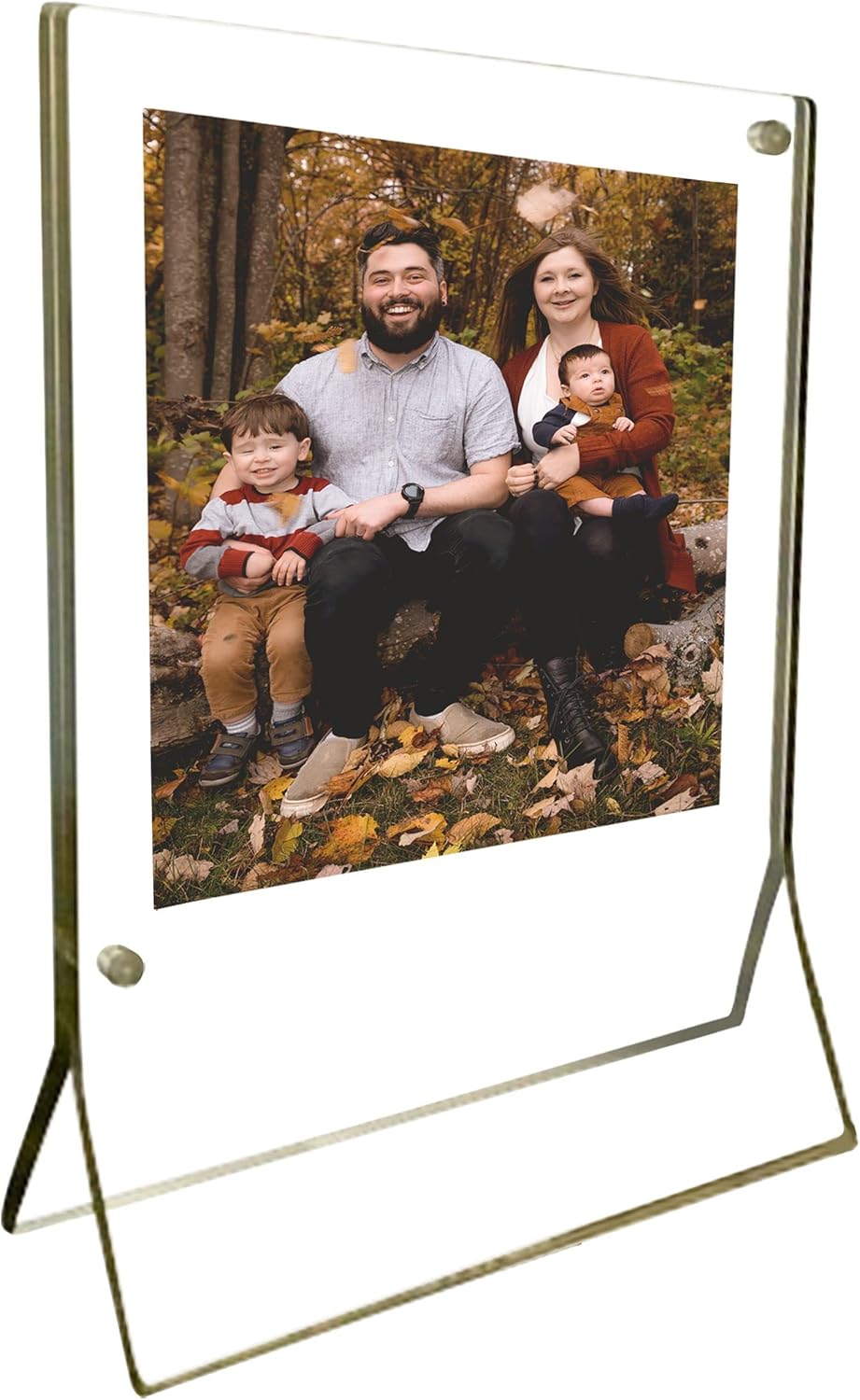 Slim Square Magnet Photo Frame - Crystal Clear Edge Frame - Display Picture Frame (8x8)