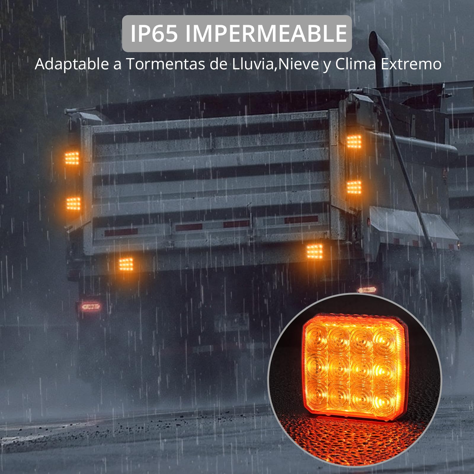 Justech 2PCS Luces Estroboscópicas Coche Magnético,12V/24V Luces de Emergencia Recargables con Cable de Carga,Impermeable IP65,18 Modos de Flash para Señalar un Vehículo Averiado