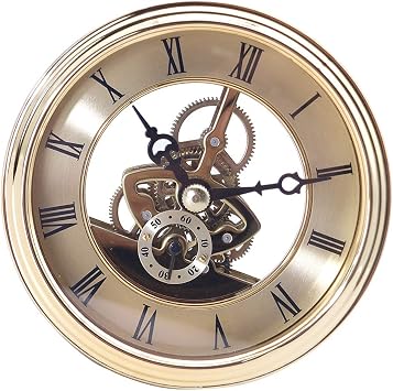 LoveinDIY Transparent Skeleton Clock Inserts (Diameter 97mm), DIY Clock Movement