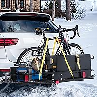 Vista 8 de VEVOR Transportador de carga de enganche de 60 x 20 x 6 pulgadas, capacidad de 500 libras con red de carga y bolsa de carga impermeable, cesta