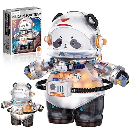 Escort Panda Building Set, Panda Space Astronaut Figure with Light