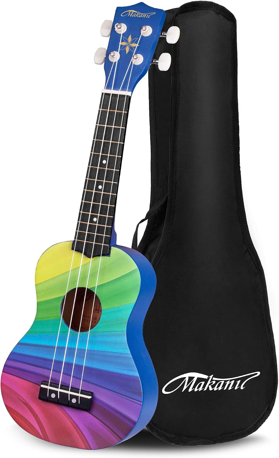 Makanu Kids Ukulele Kit with Gig Bag, Soprano Uke with Aquila Strings, 21 inch Ukelele, for Beginners