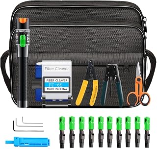 FTTH-Werkzeugset mit Clip, FC-6S, Fehlerfinder, 30 mW, 30 km, SC/APC-Schnellverbinder und Glasfaser-Kaltverbindungsset