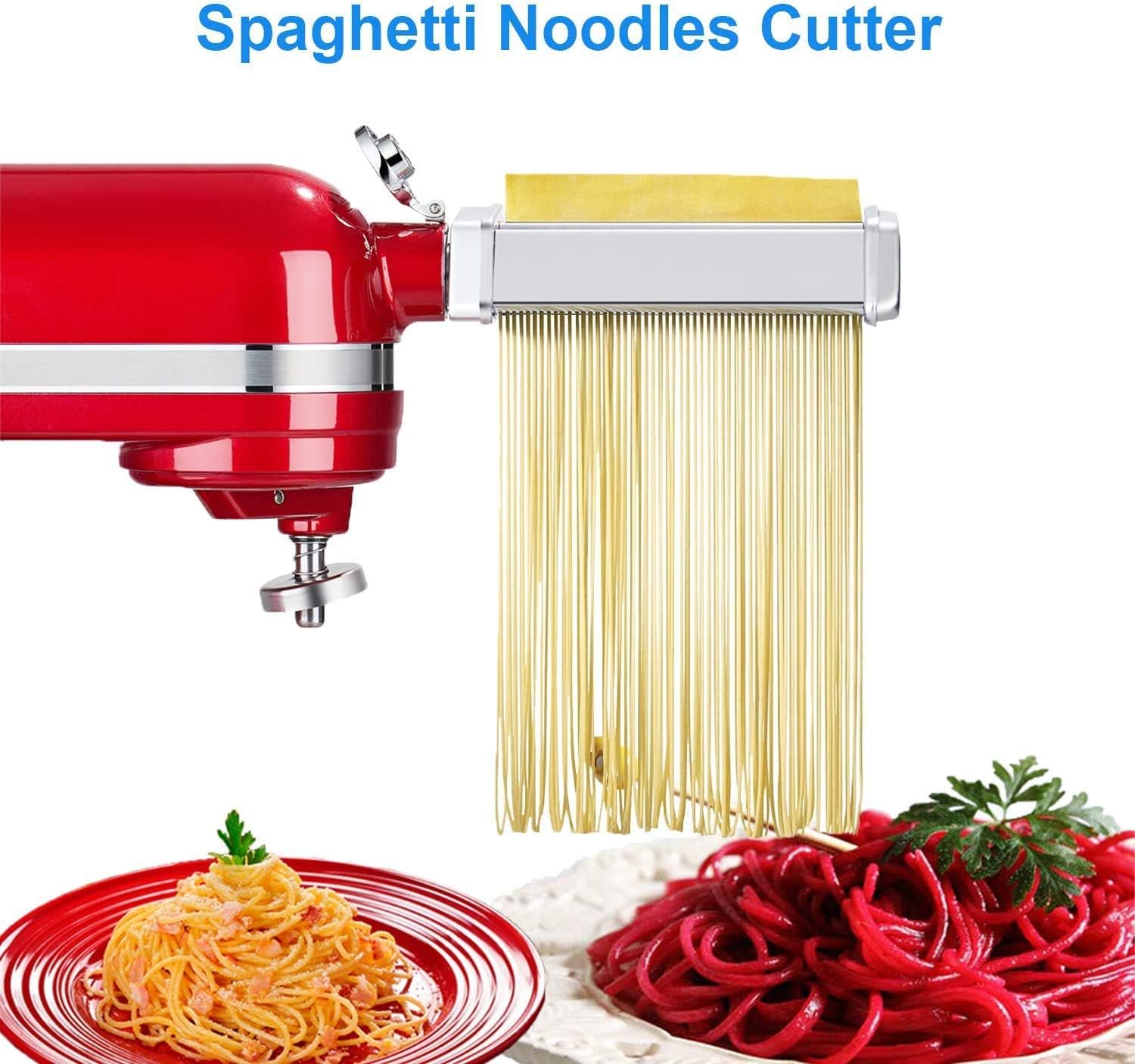 🛒 Flash Sale 3 Piece Pasta Roller Cutter Attachment for KitchenAid Stand Mixers, Included Pasta Sheet Roller, Spaghetti Cutter, Fettuccine Cutter Maker Accessories and Cleaning Brush One-Day Sale: Up to 60% Off 3 Piece Pasta Roller Cutter Attachment for KitchenAid Stand Mixers, Included Pasta Sheet Roller, Spaghetti Cutter, Fettuccine Cutter Maker Accessories and Cleaning Brush