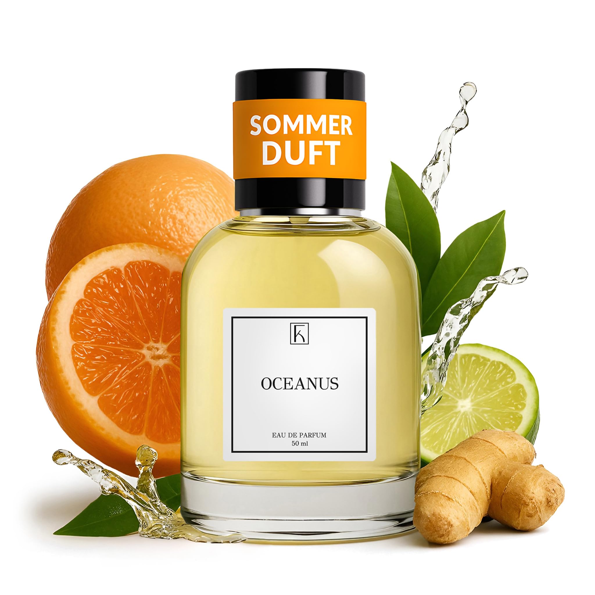 KAZAAR - Oceano – 50 ml – Eau de Parfum per uomo e donna – Note di profumo acquatiche di bergamotto & arancio siciliano – con 20% di olio profumato fino a 8 ore di profumo di lunga durata – dalla