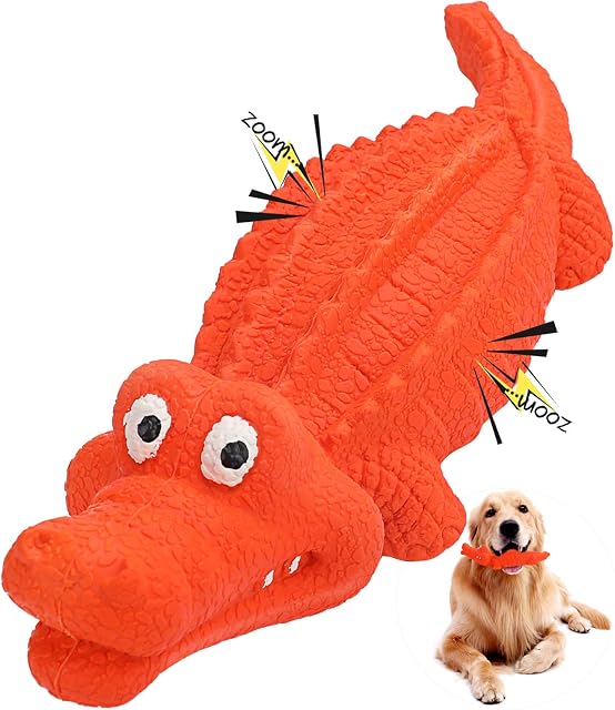 Funow HAOPINSH Dog Toys Chew for Dogs Squeaky Dog Toys Durable Medium Outdoor Strong Rubber Labrador Strong Tough Training Teething Dogs Gift Nearly Indestructible for Medium and Large Breed