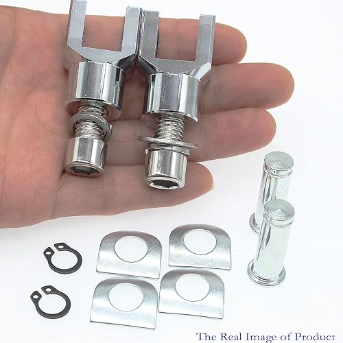 Miniatura 6 de Juego de pinzas para pie de motocicleta para softail FXST Low Rider Sport Glide Dyna FXR FXR FX (cromado)