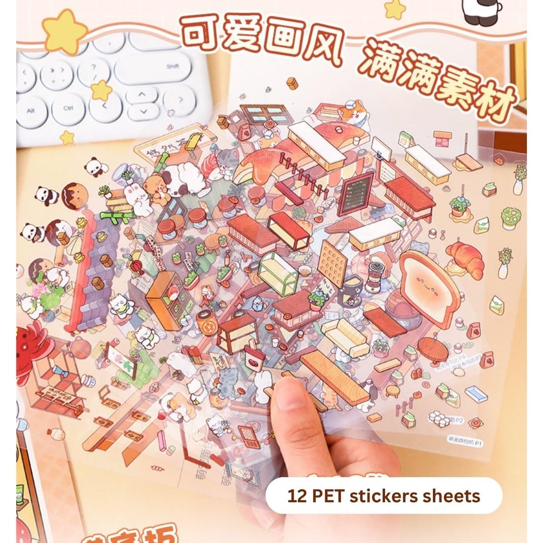 Kids Sticker Activity Book - 3D Cartoon Fun! -2