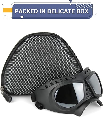 Miniatura 7 de Namsan Gafas de sol para perros de tamaño mediano y mediano con rayos UV, a prueba de viento, a prueba de nieve, marco suave, para protección de