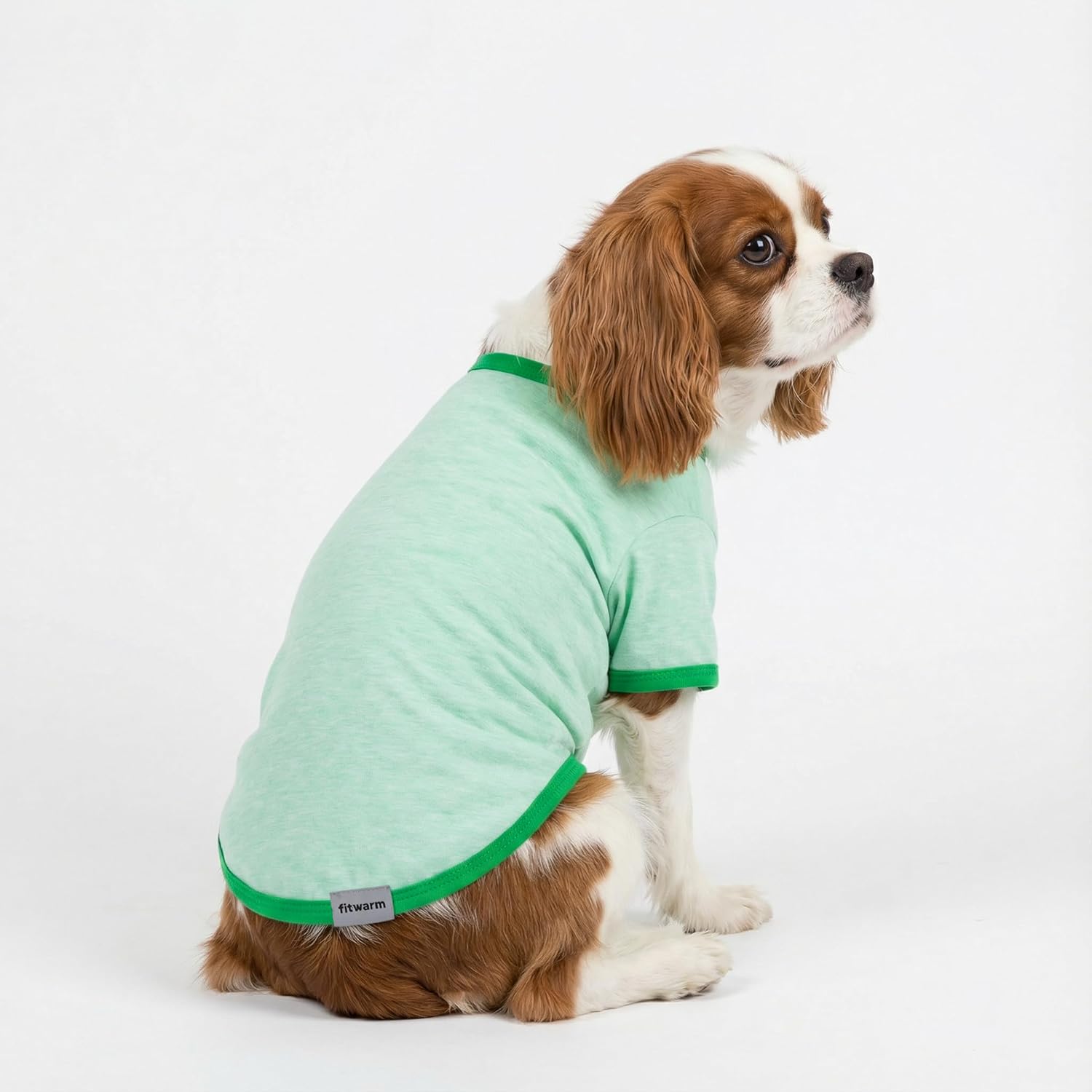 Fitwarm 3 Pack Solid Color Dog Shirt, Classic Summer Clothes for Small Dogs Boy Girl, Lightweight Pet Outfit, Blue, Orange, Green, XS