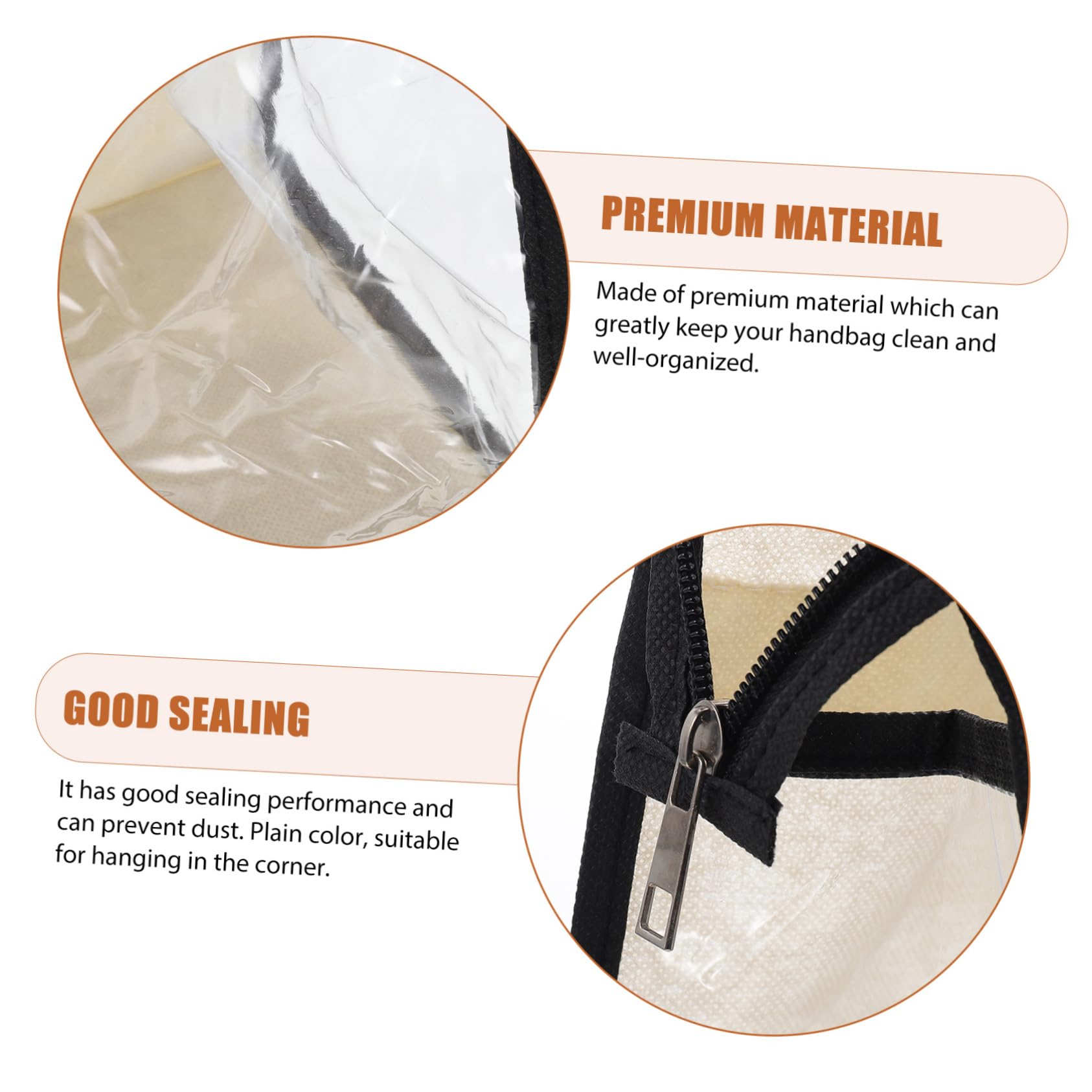 Organizador de Bolsos Colgante Transparente Pvc 15 Piezas para Armario | Diseño Transparente, Fácil de Limpiar y Portátil, para Dormitorio y Hogar, Selección Rápida en Perchas y Bolsas