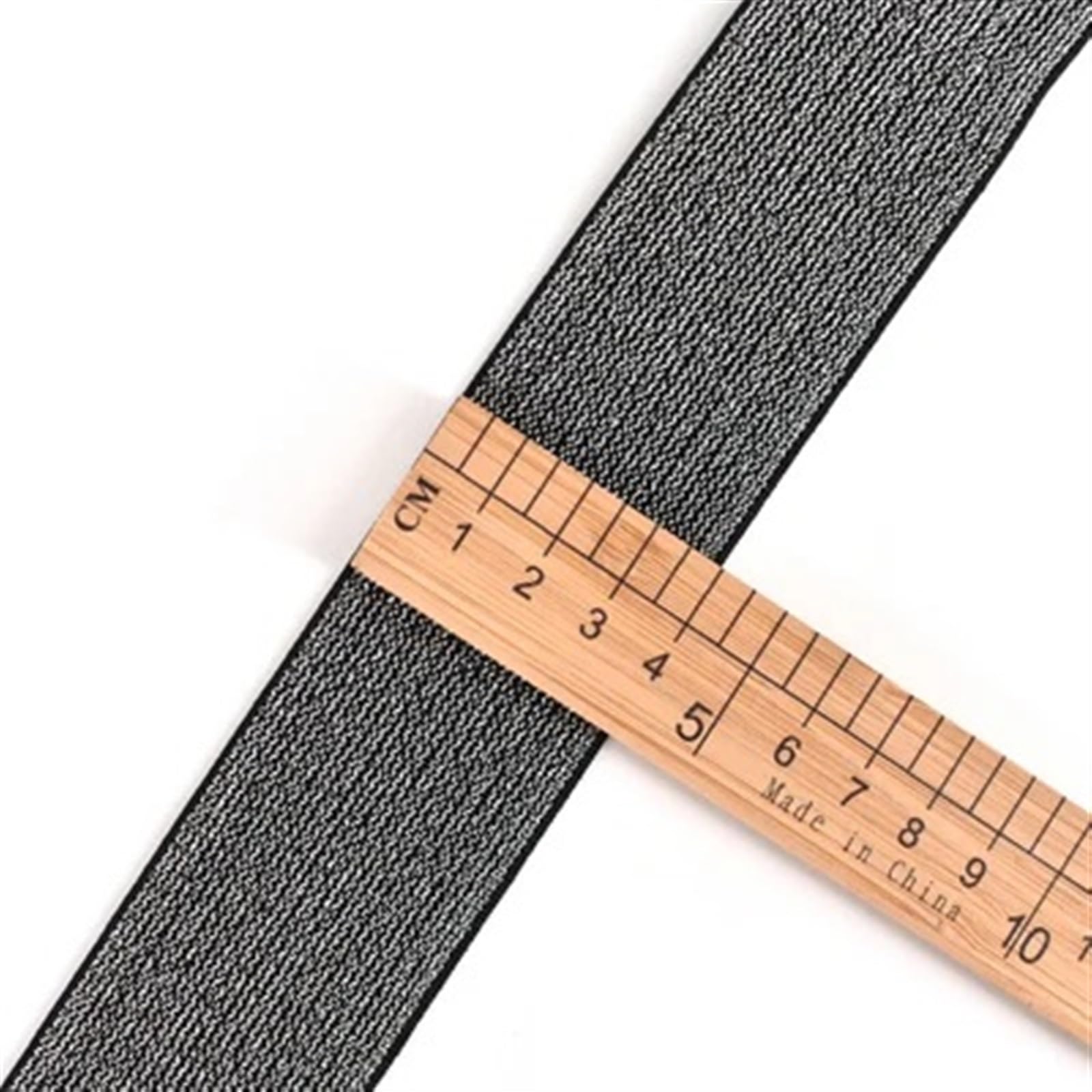 XPJYUA Elastic for Sewing Glitter Gold Silver Elastic Bands 10/15/25/40mm Nylon Waist Band for Garment Trousers DIY Sewing Accessories 1M(40mm Black silver)
