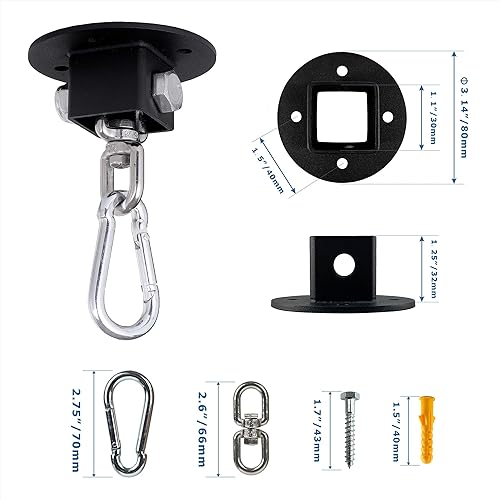 Miniatura 2 de YZZHAJ Soporte de pared para colgar bolsas de boxeo en el techo, ganchos de suspensión de columpio resistentes, capacidad de peso de 300 libras,