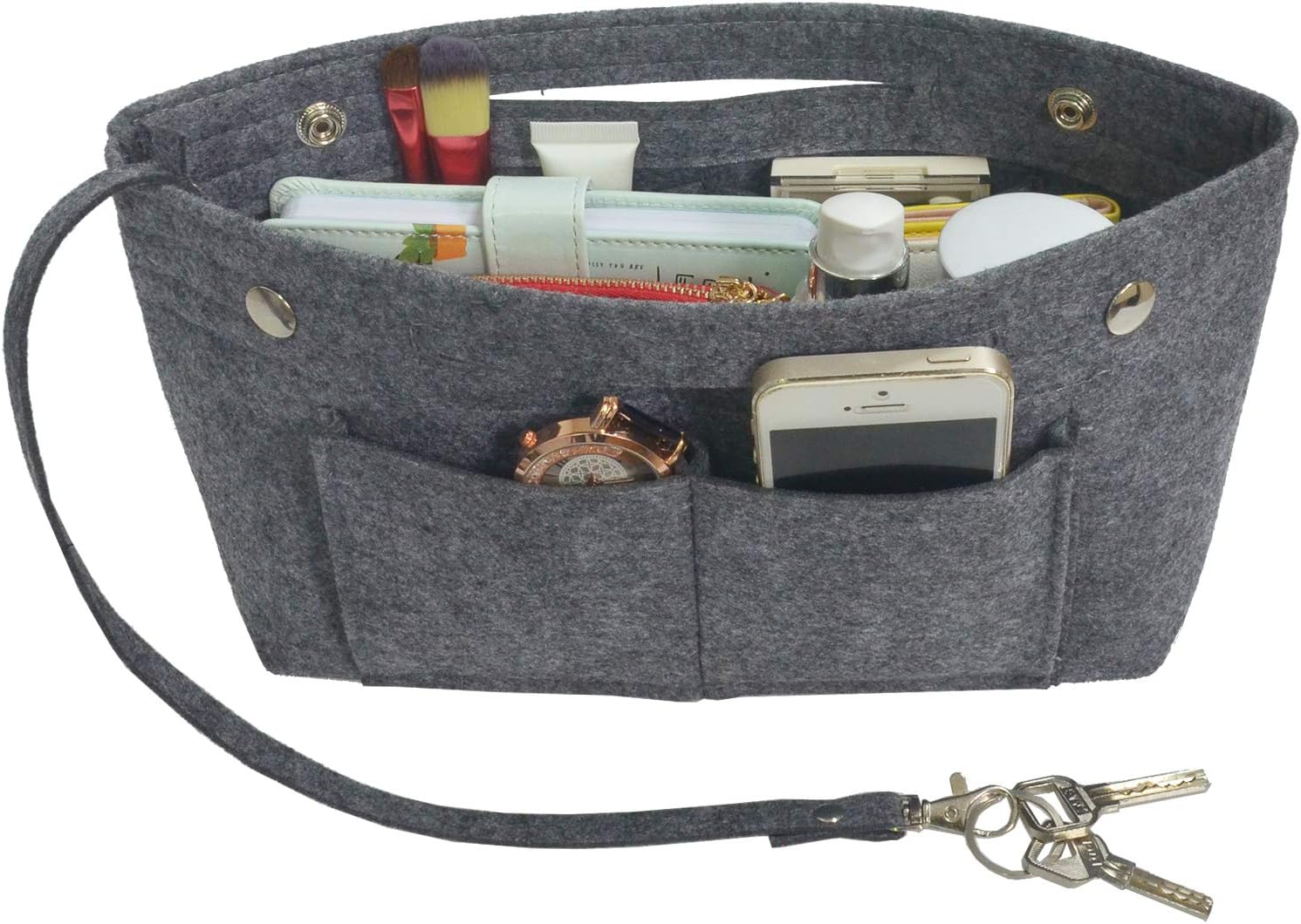 Felt Tote Handbag Purse Organizer Insert Divider Shaper Bag in Bag