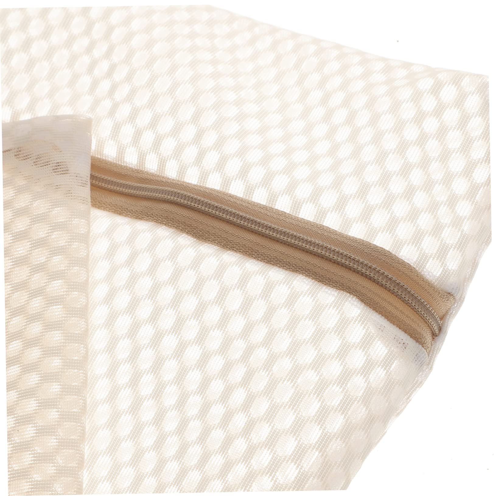 Borsa Rete per Lavaggio Delicati 6 Pezzi in Poliestere Beige | Chiusura Cerniera, per Reggiseni e Calze, Accessori Lavanderia per Lavatrice