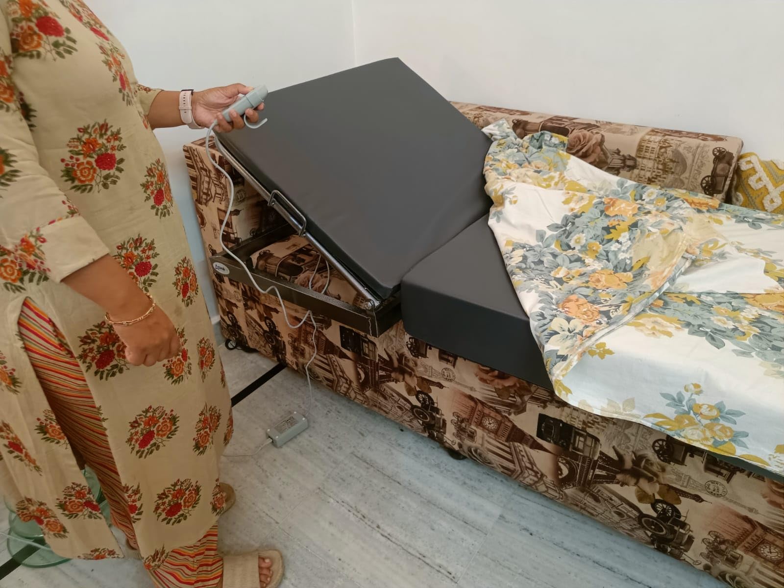 Asmofit Orthopedic Support Motorized Recliner Backrest with PU Foam