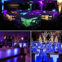 Vista 3 de Luz debajo de la mesa para fiestas, iluminación de mesa de cóctel para bodas con control remoto, iluminación vertical recargable para mesa de café