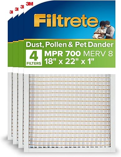 Filtrete 18x22x1 AC Furnace Air Filter, MPR 700, MERV 8, Tough on Pollen, Easy o