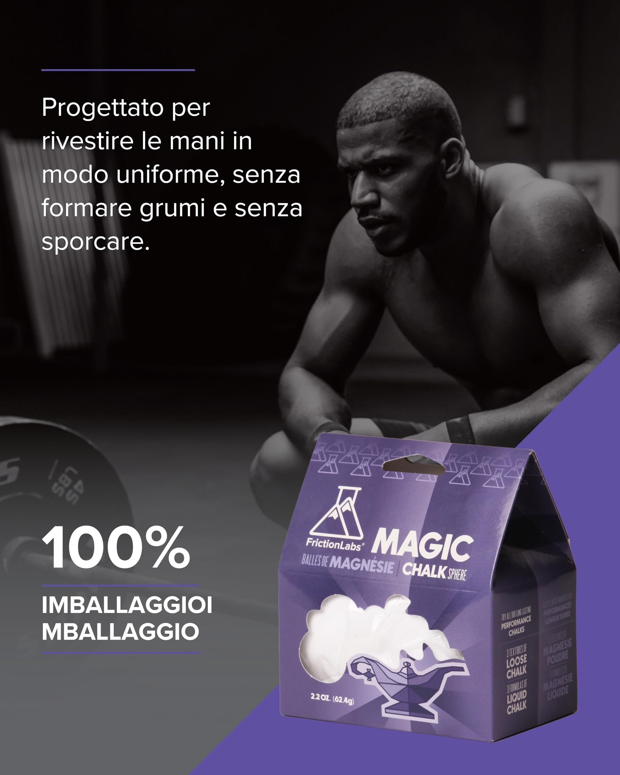 Friction Labs Magic Chalk Ball & Magic Chalk Ball PRO - Palle di Gesso Premium per Arrampicata su Roccia, Sollevamento Pesi, Ginnastica e Bowling - Gesso da Palestra Senza pasticci
