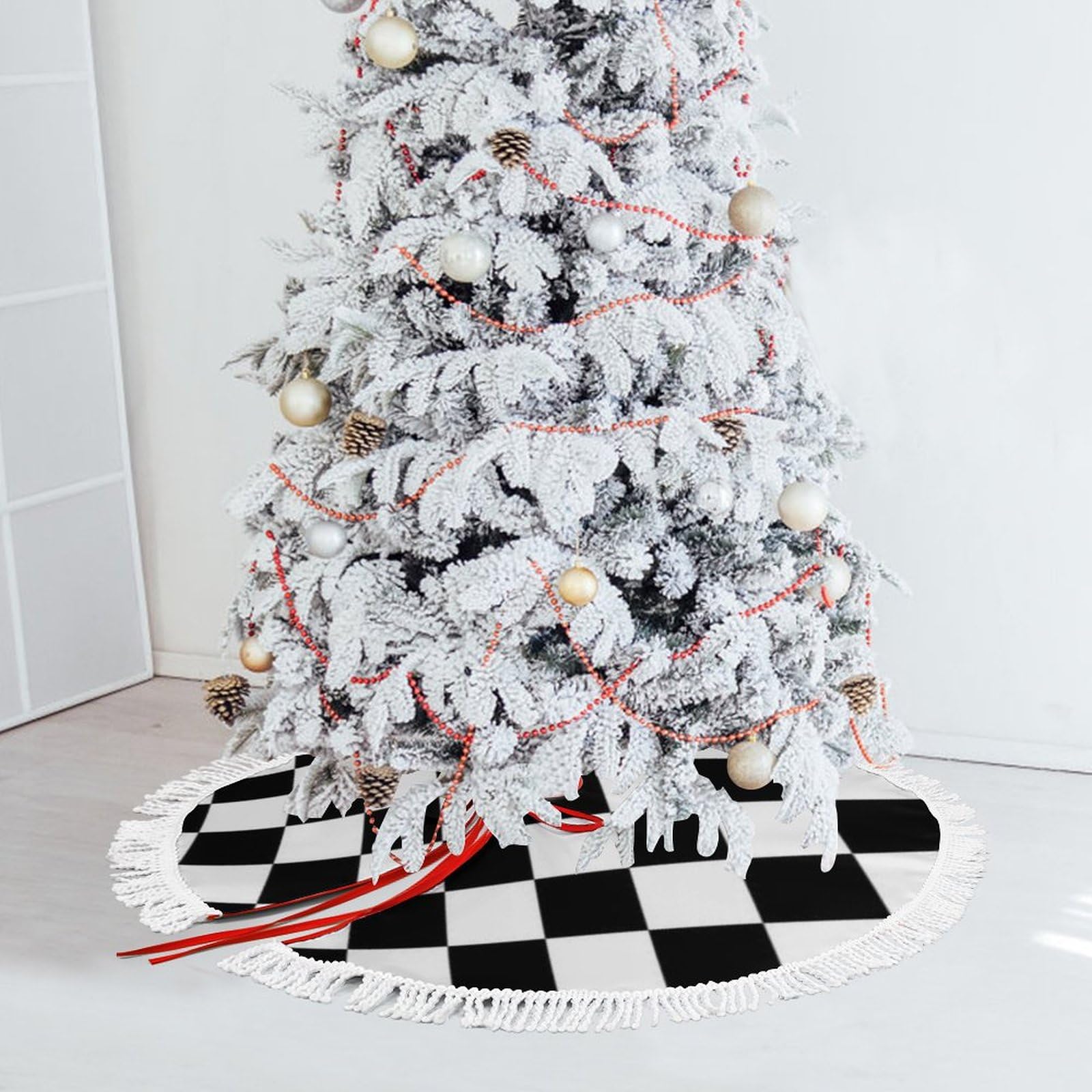 Jupe d'arbre de Noël 122 cm pour sublimer vos soirées au coin du feu