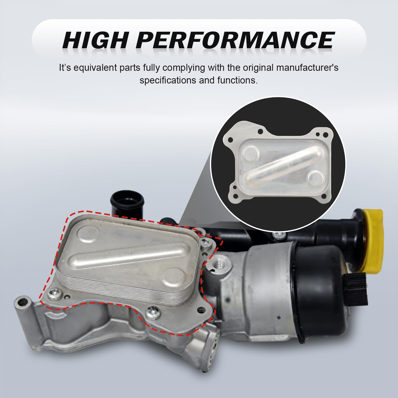 Intercambiador de Calor del Enfriador de Aceite del Motor 1.3 (650034-73500434). Compatible con Point II (2003-2012), Ypsilon II (2003-2011), Panda II (2003-2013 y otros).
