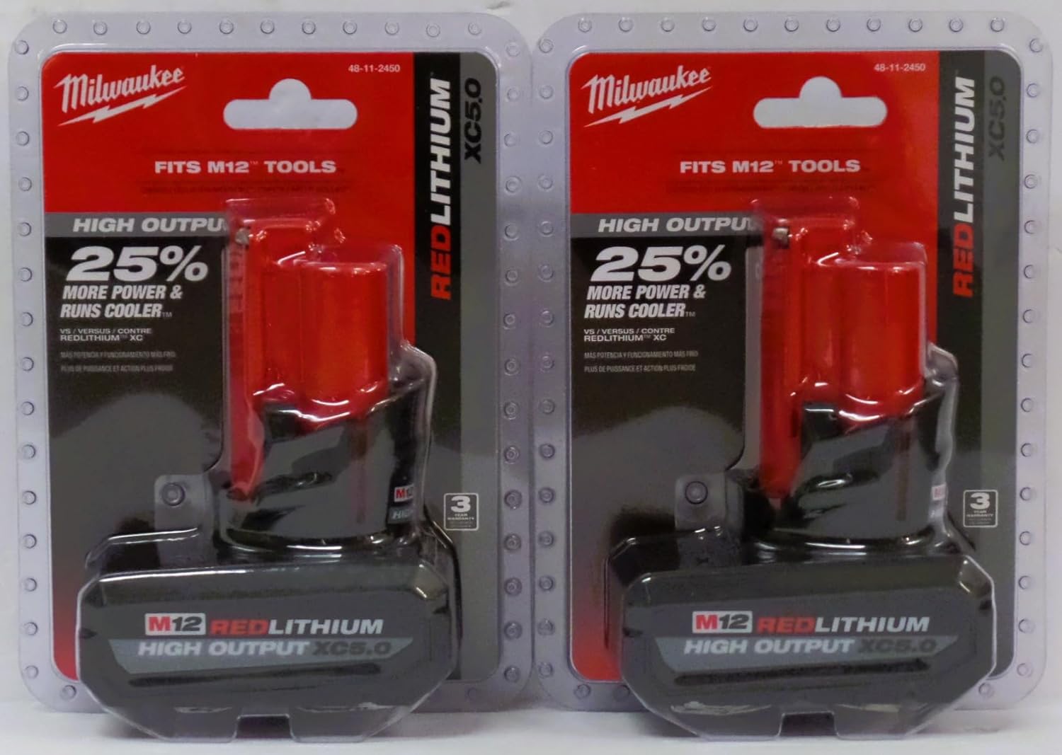 Milwaukee M12 5Ah High Output Batteries 2-Pack: Reliable Power for Cordless Garden Tools & Lawn Care