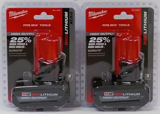 Batteries Milwaukee 12V High Output 5Ah Lithium-Ion Battery - 2 Pack