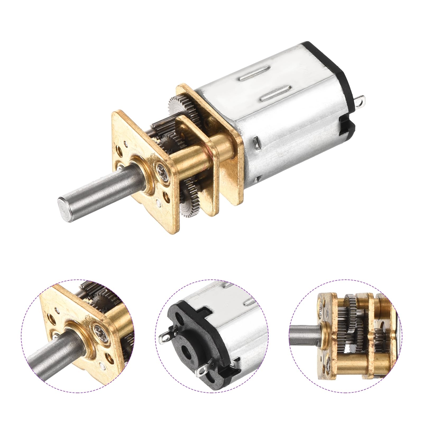 DMiotech 12V 600RPM Rated Torque 12 Output Shaft Length 10mm Micro DC Speed Reduction Motor Mini Metal Gearbox Motor for RC Car Robot Model DIY RC Toys Engine - Image 4
