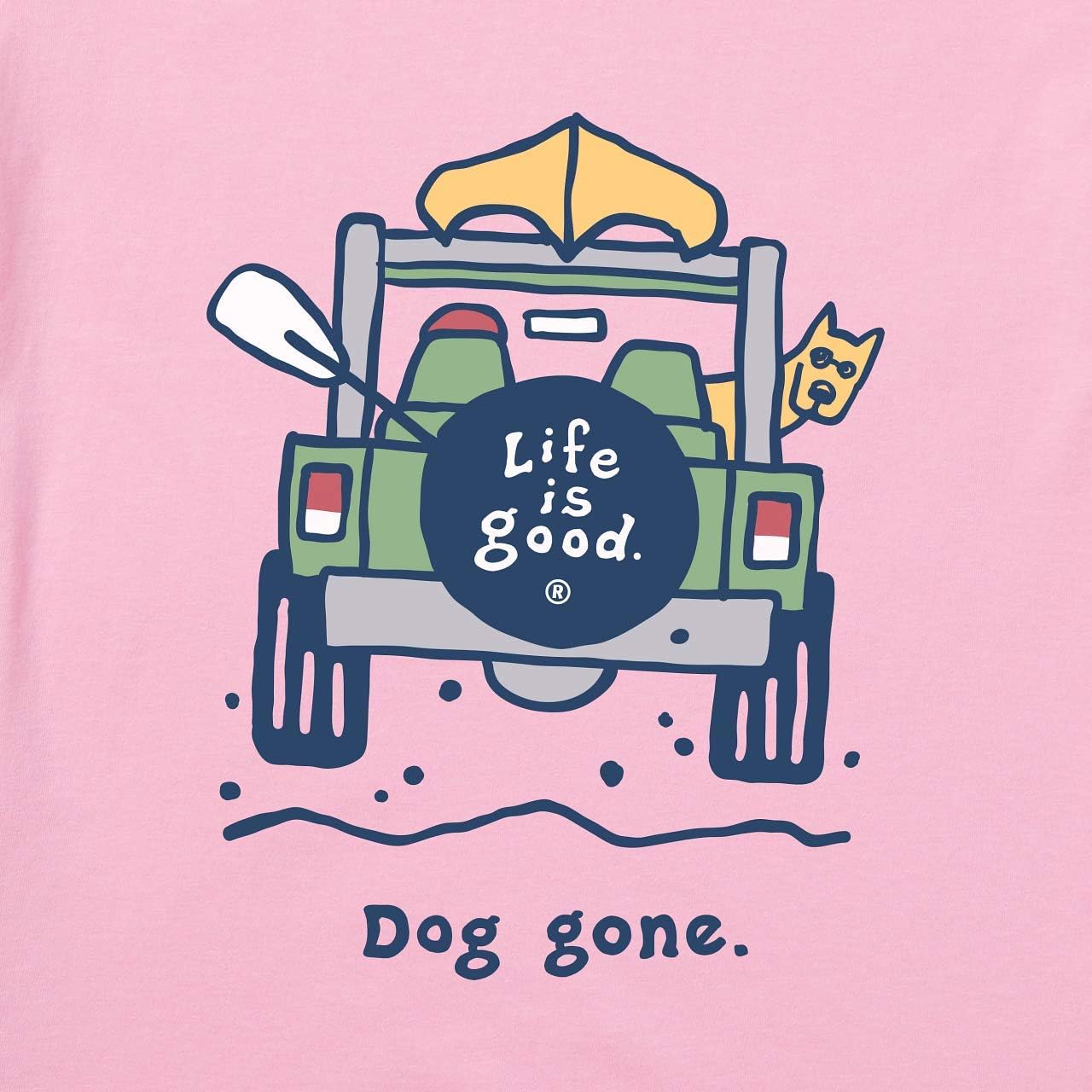 Life is Good Women's Vintage Crusher T-Shirt Rocket Dog Gone: Clothing