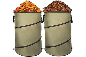 Collapsible Lawn and Leaf Bag Pop-Up Trash Can for Yard Garden Camping