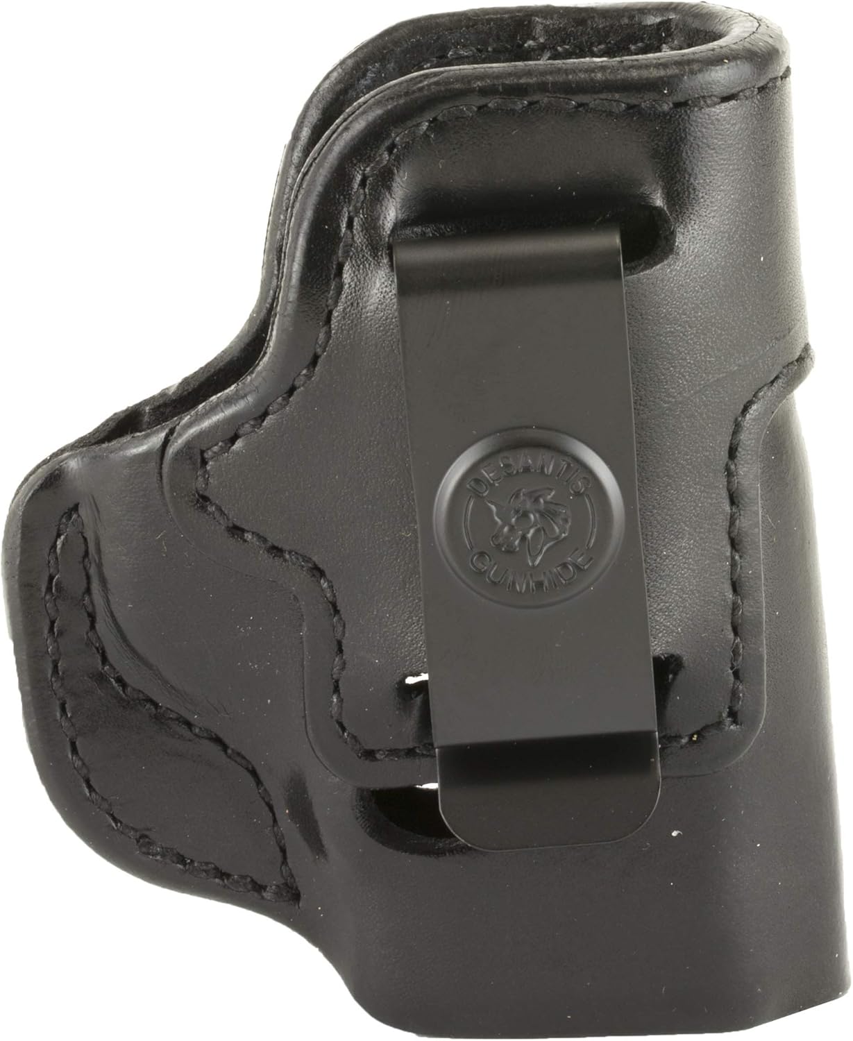 DeSantis Inside Heat IWB Gun Holster - Concealed Carry, Leather Holster IWB for Pistols, Compatible with S&W Bodyguard 380CAL, S&W M&P Bodyguard with Integrated CTC Laser - Right Hand Draw, Black