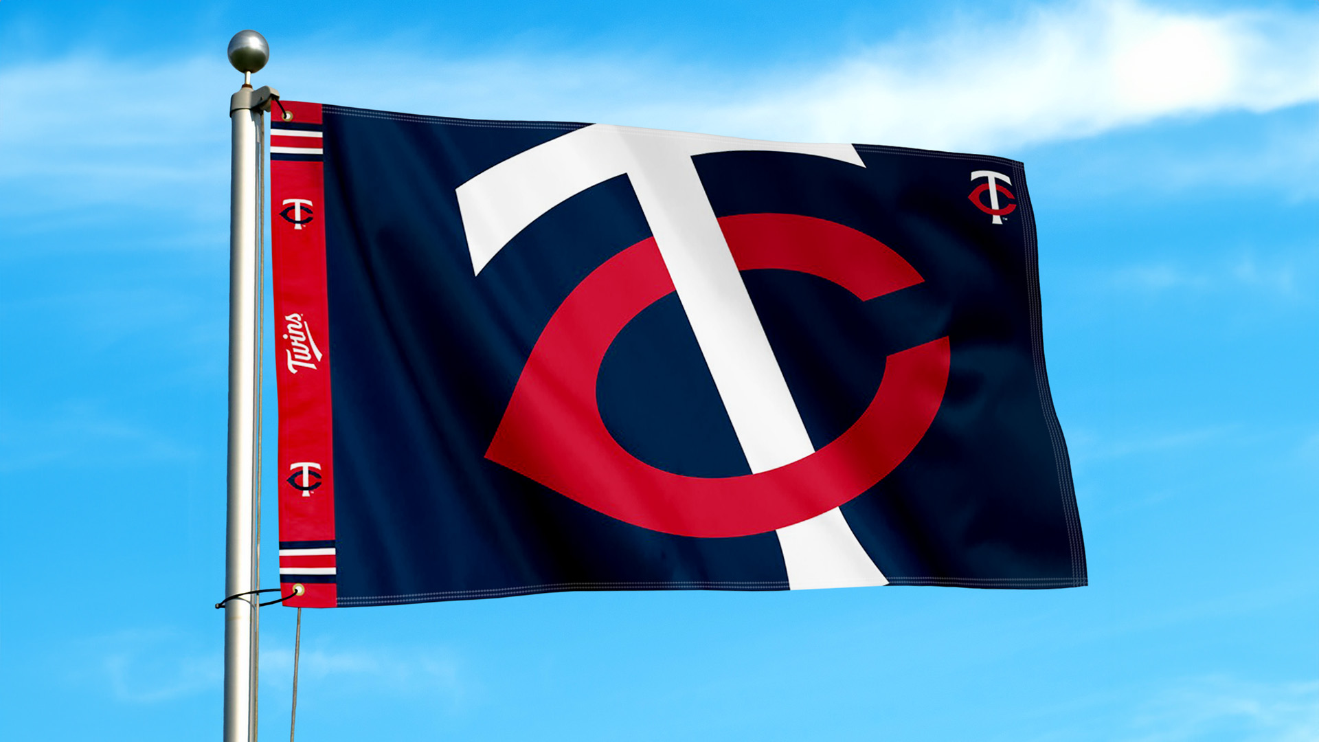Minnesota Twins Flag 3x5 New Logo Round MLB