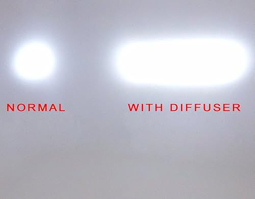 Miniatura 2 de Bright Eyes Paquete de 3 lentes difusores (2 transparentes, 1 rojo) para uso con ojos brillantes, luces recargables de bicicleta de 1200 lúmenes.