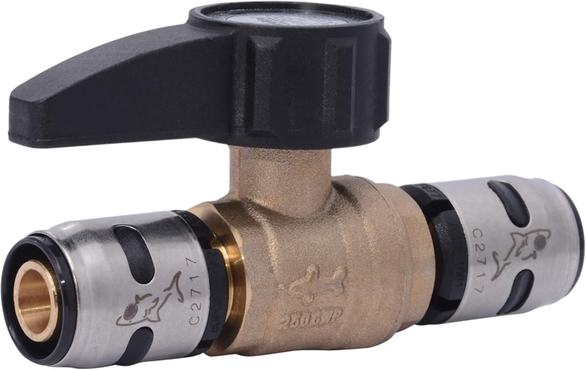 1/2 Inch EvoPEX Ball Valve, Push to Connect Plumbing Fitting, PEX, K22222Z