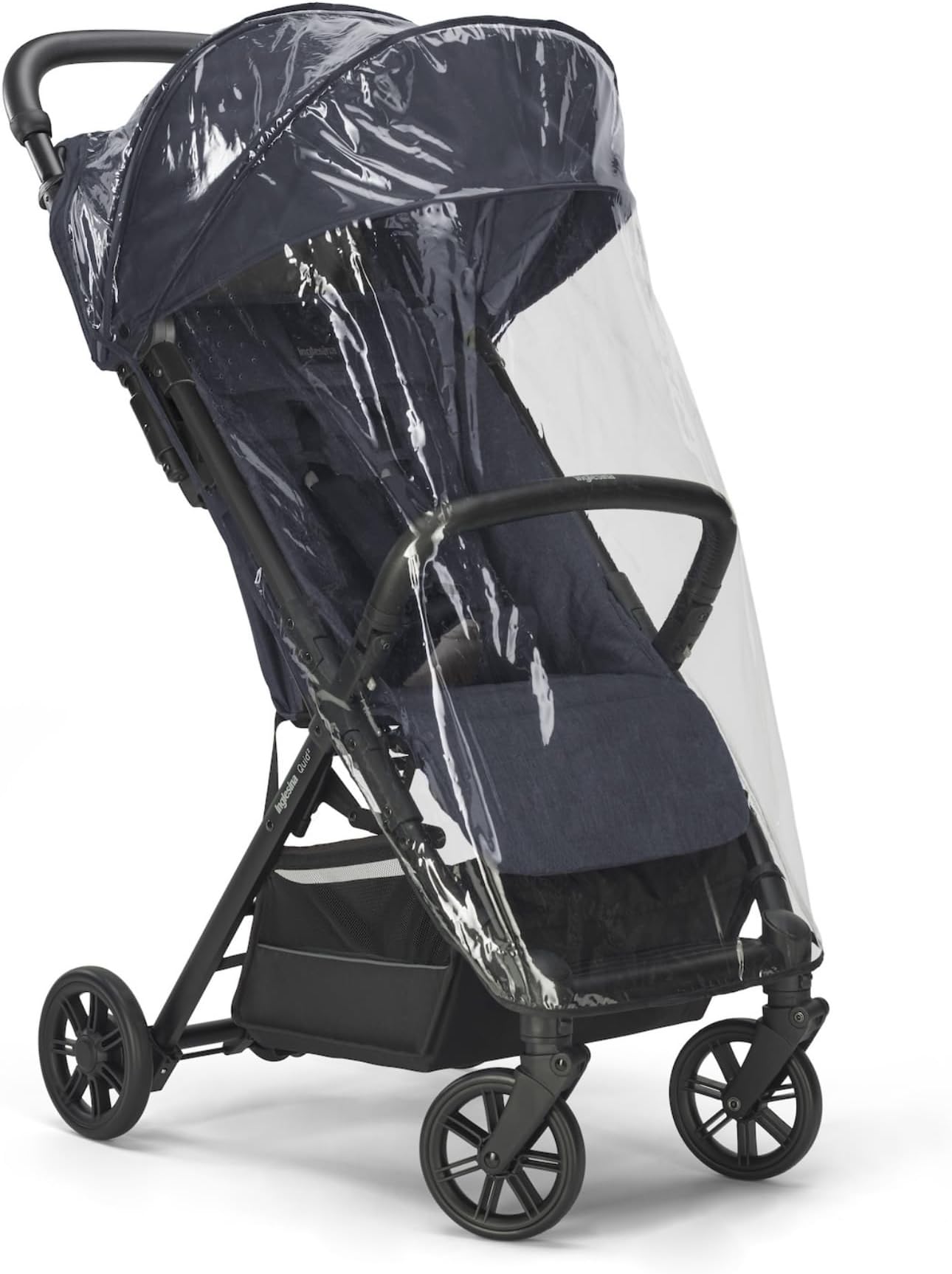 InglesinaQuid Stroller Raincover, Clear – Tailored for Quid Stroller – Simple Installation, Shields from Rain, Wind, and Bugs – BPA-Free, All-Weather Protection for Chilly, Windy, and Wet Conditions
