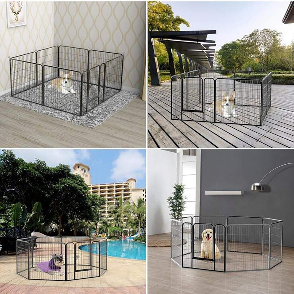6-delige metalen puppyren voor puppy's, hondenren voor puppy's, 80 x 80