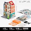 Lumibricks Stadtleben Toy Shop Lighting Clamping Building Blocks House 3086 Pieces Modular Building 2-in-1 Bauhaus & Dollhouse Teenagers & Adults Toy Fans L9100