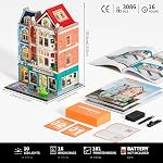 Lumibricks Toy-Store Lighting Building-Bricks Set – City Town Modular Townhouse Toy Shop Dollhouse LED Light Display Model 3086 Pcs Construction Kit for Adults and Teens
