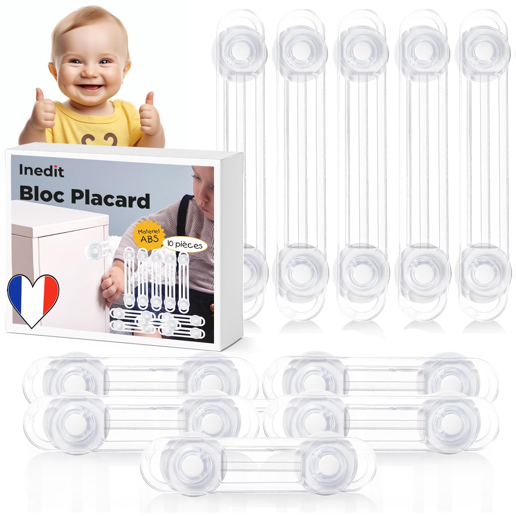 Fermaporta per bambini da 6 pezzi, blocco di sicurezza per cassetti per bambini, fermaporta di sicurezza per bambini, sicurezza domestica, fermaporta | Leroy Merlin