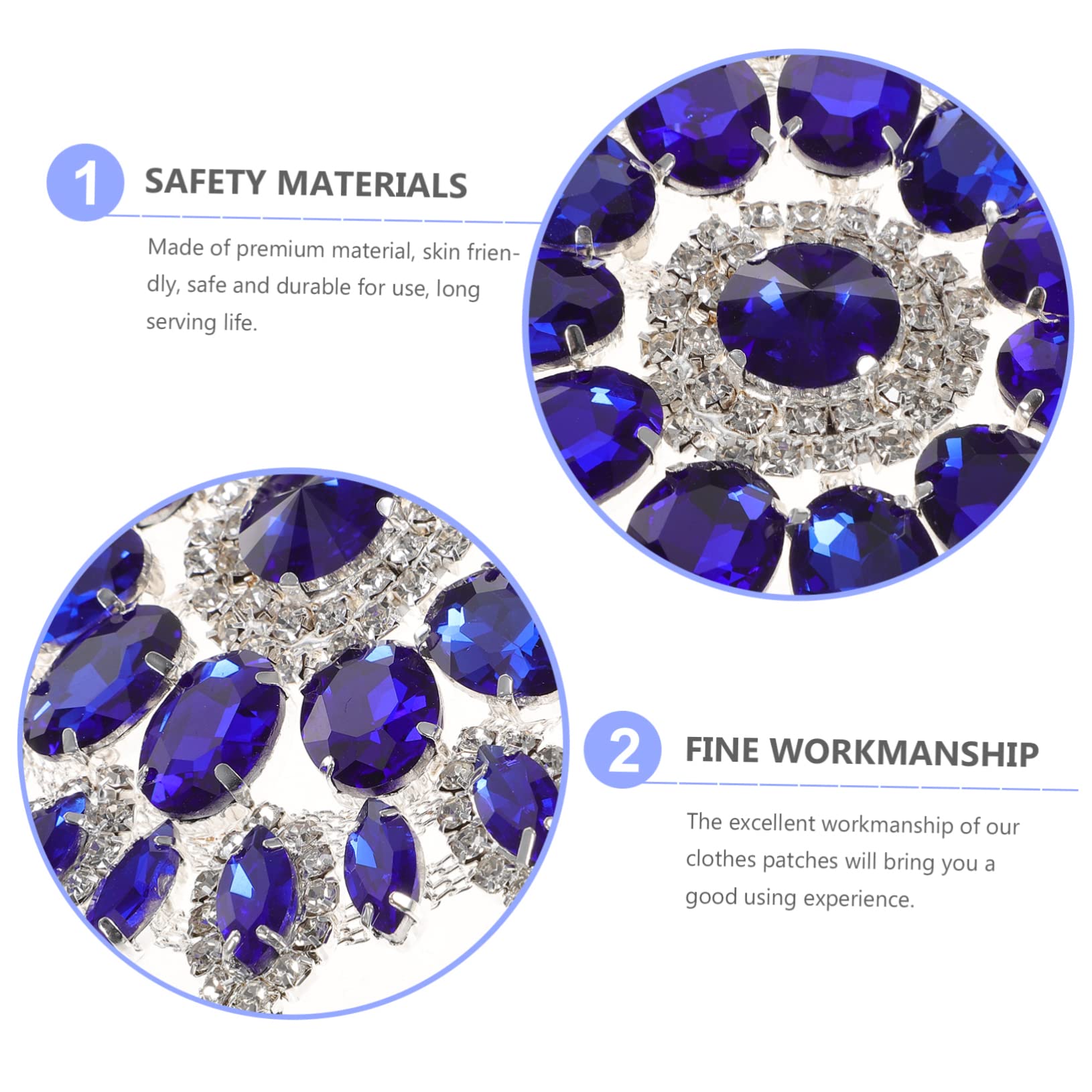TEHAUX 3pezzi Termoadesiva Decorativa Strass e Paillettes Applicazione Creativa per Abbigliamento e Accessori per Personalizzare Jeans Giacche e Sciarpe con Base Argentata