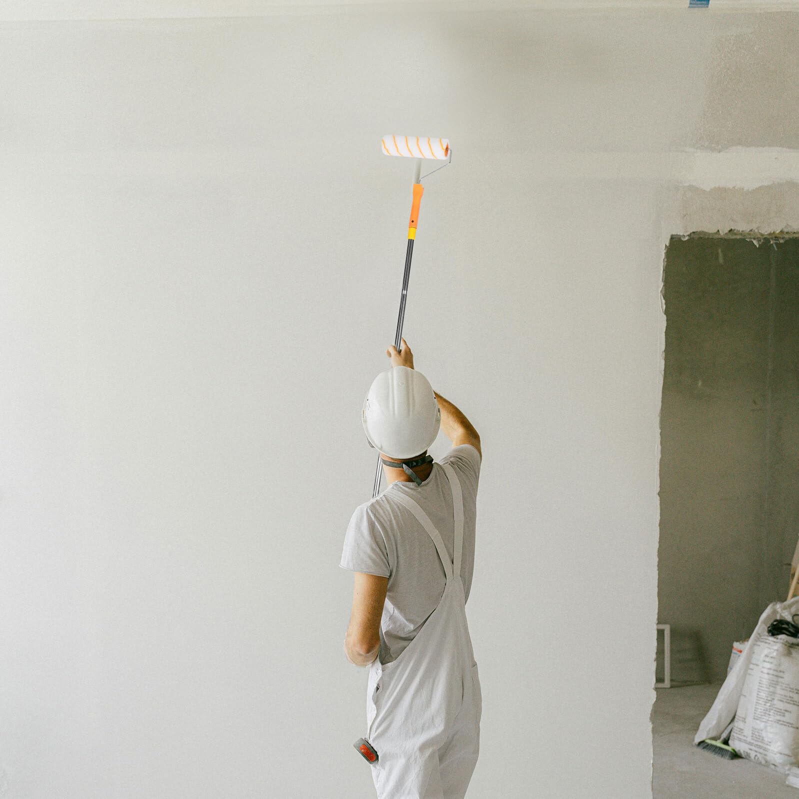 Homoyoyo Rullo per Pittura Acciaio Inox di Rulli per Pitturare Pareti Strumenti per Pittura Murale con Asta Telescopica Riutilizzabile e Facile da Pulire