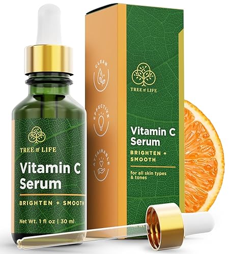 Miniatura 7 de Tree of Life - Suero facial súper 20% de vitamina C+, 1 onza líquida, 1 paquete de sueros, vitamina E para iluminar y suavizar la piel secasensible,