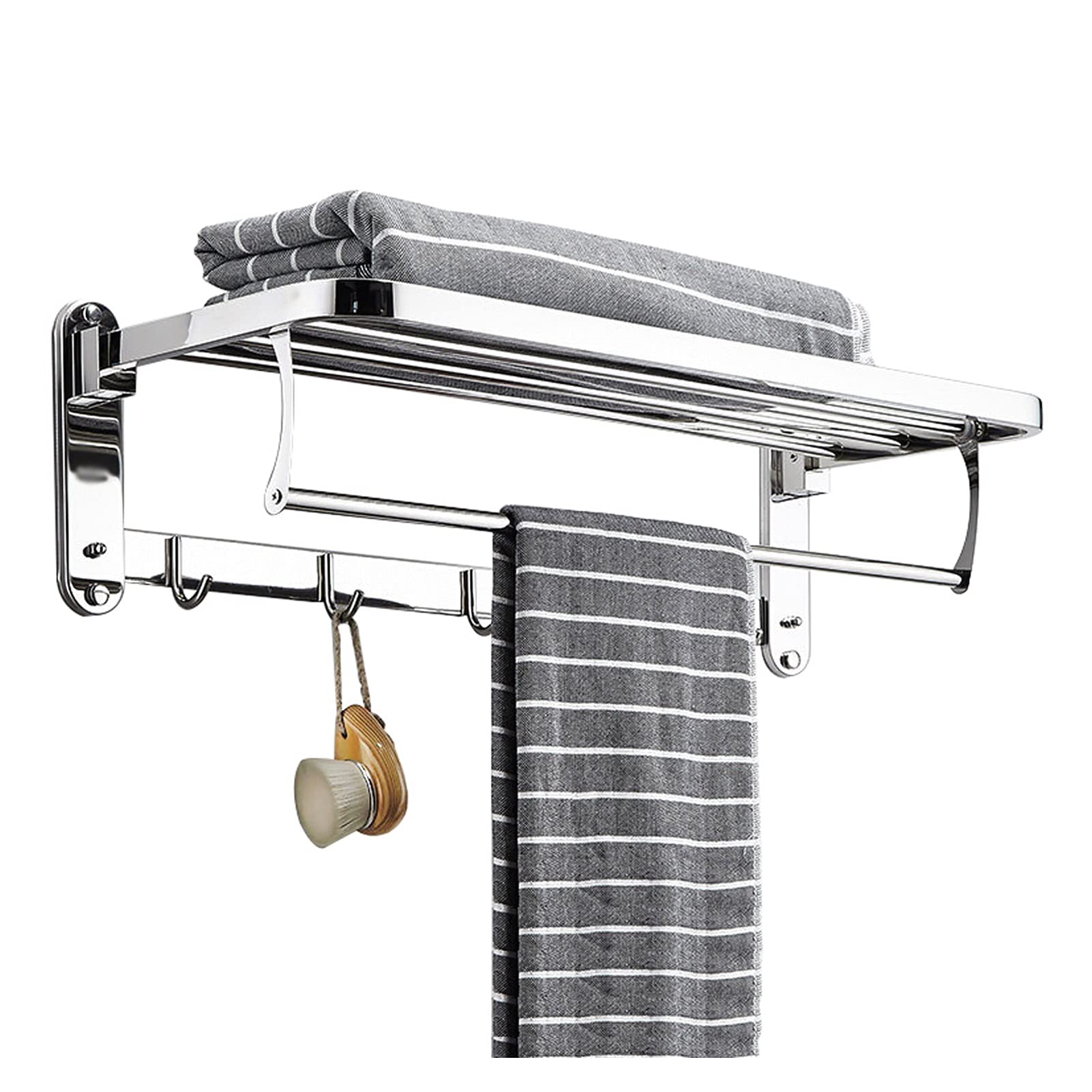 Étagère murale pliable pour serviettes Om pour en finir avec le manque de rangement