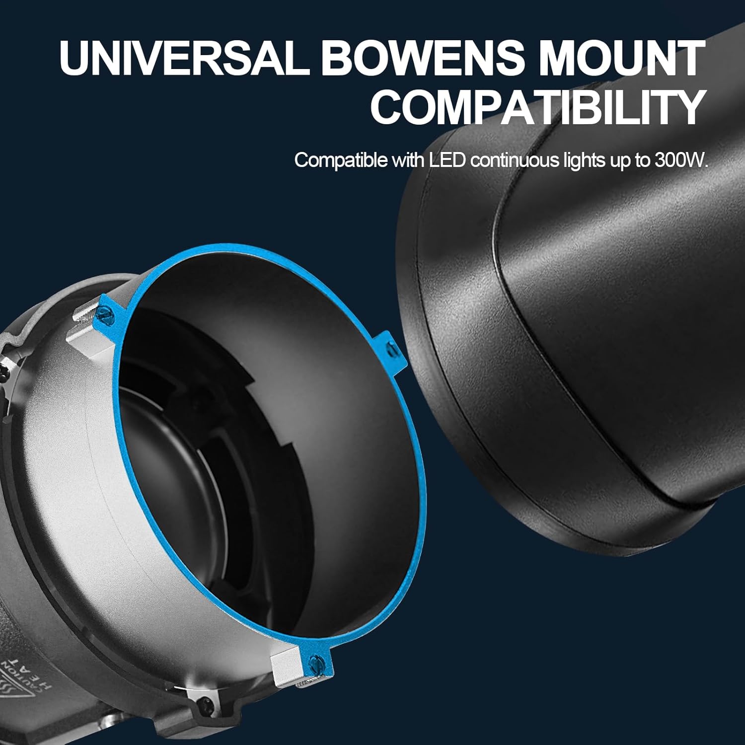 WELLMAKING S-80LED Bowens Mount Optical Snoot Designed Exclusively for LED Lights, 90% Brighter Output with 38° Adjustable Focus Lens, Delivering Sharp and Crisp iamge for Photography, Studio Video