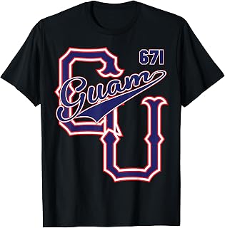 Guam 671 Baseball style Chamorro Guamanian tee shirts T-Shirt