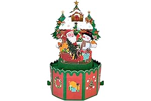Pop Up Christmas Money Box - Handmade 3D Greeting Cards with Envelope