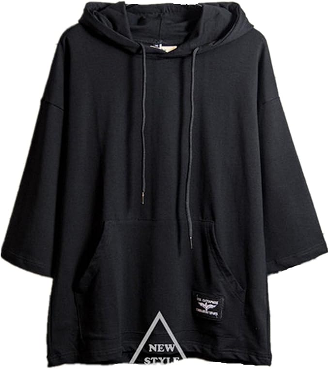 Amazon Co Jp Hisitosa Tシャツ メンズ おおきいサイズ パーカー 七分袖 半袖 無地 ゆったり カジュアル オシャレ かっこいい スポーツ 服 ファッション小物